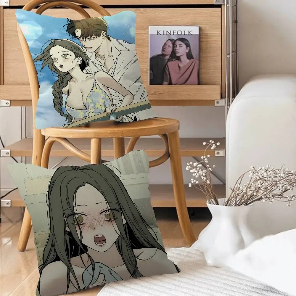 Korean Manhwa Tears on A Withered Flower Cushion Cover Pillowcase Upholstery Sofa Throw Pillow Home Decor Pillowcas