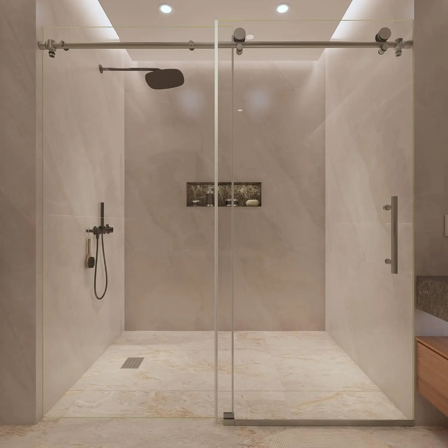 Sliding Shower Door Murano Economy, 44-48 Inch W X 76 Inch H - 5/16