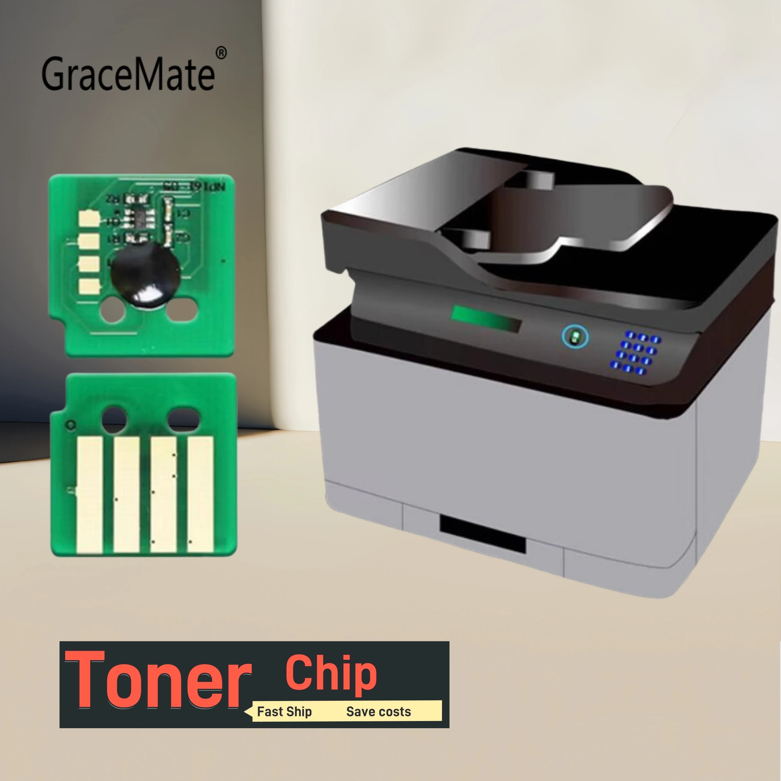 4PCS Compatible Toner Cartridge Chip for Xerox DocuPrint C5005d C5005 Printer CT201664 CT201665 CT201666 CT201667