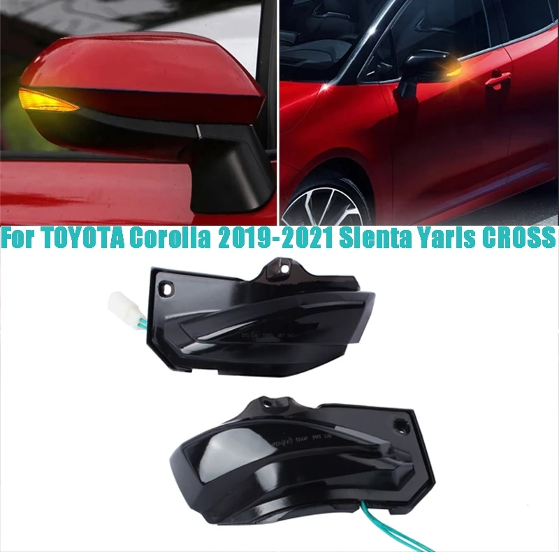 Car Dynamic LED Turn Signal Light Rearview Mirror Lamp for Toyota Corolla 2019-2021 Toyota Sienta Yaris Cross