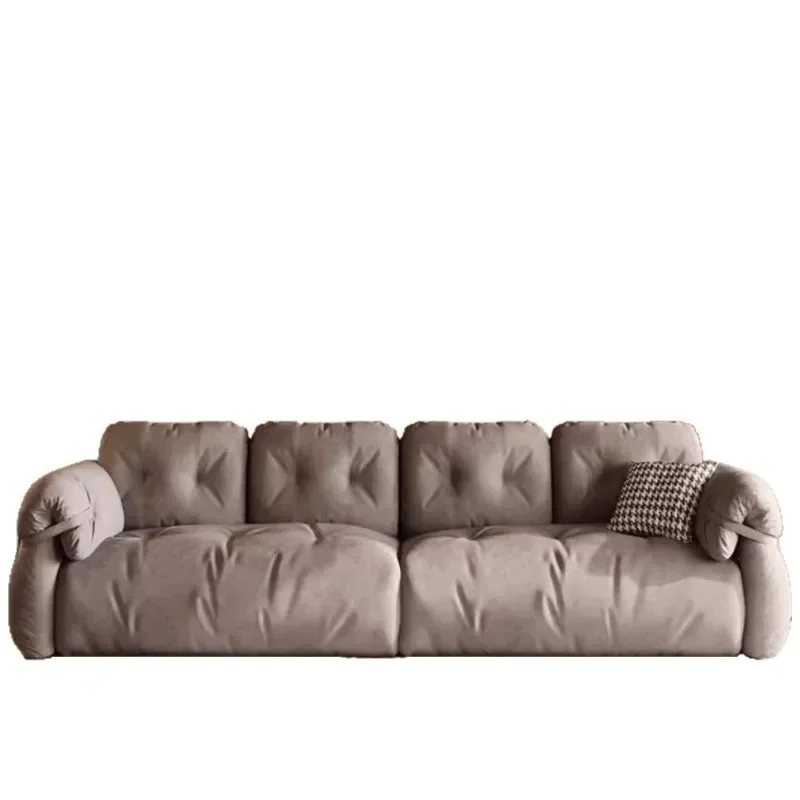 

Italian matte cloth sofa bed foldable retractable sitting and lying single double small apartment modern