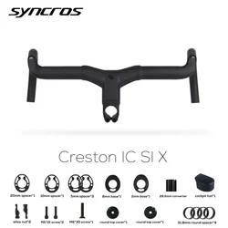 SYNCROS CRESTON IC SL X INTEGRATED COCKPIT Full Internal Cable Routing Road Bicycle Handlebar T1000 Carbon Gravel Cockpit Di2