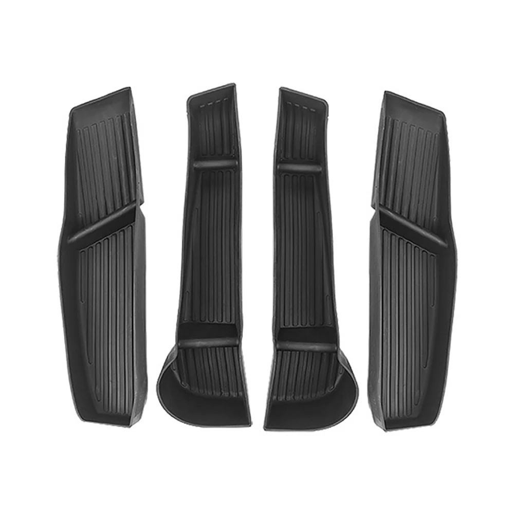 

4pcs Door Side Storage Box Door Handle Armrest Tray Organizer for Tesla Model 3 Model Y 2023 2020-2024 Front Rear Door