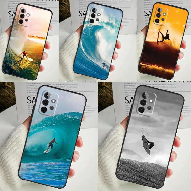 California Surfing Waves Case For Samsung Galaxy A55 A35 A25 A15 A51 A71 A12 A32 A52 A13 A33 A53 A14 A34 A54 Coque