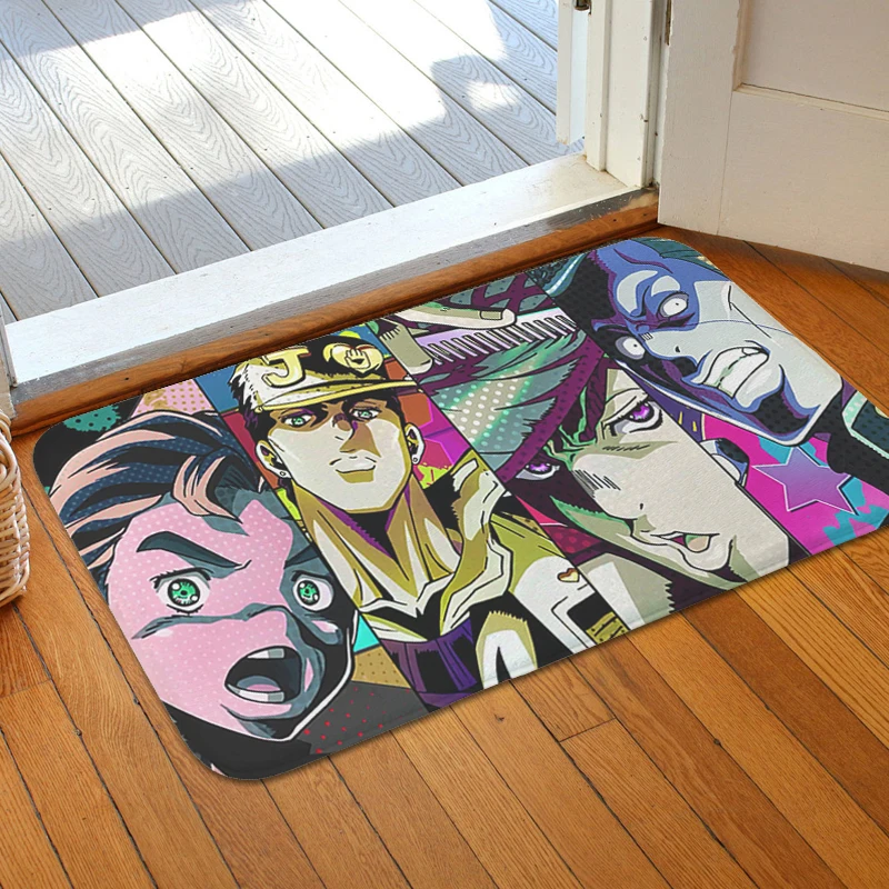 Hallway Porch Foot Mat Non-slip G-JoJos Bizarre Adventure Kitchen Corridor Carpet Custom Doormat Entrance Door Slip-resistant