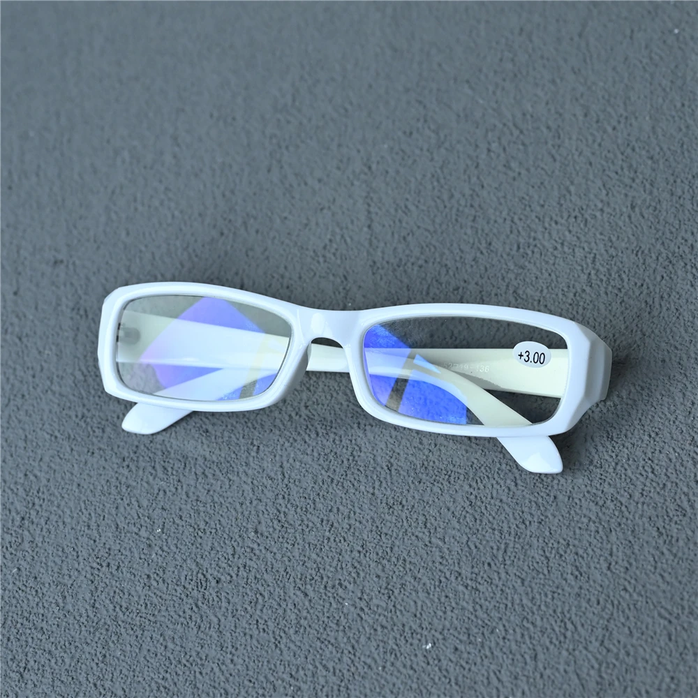 Vazrobe Small White Reading Glasses Women Men Eyeglasses Frame Diopter Nerd Clear Anti Blue Reflection Narrow Face Spectacles