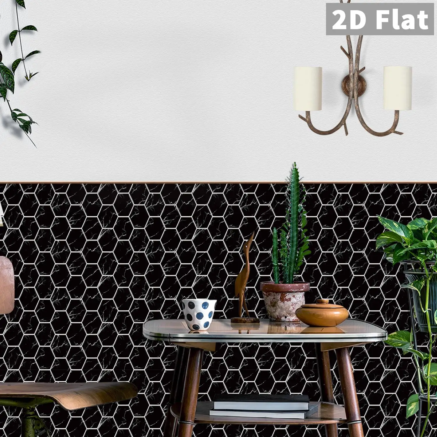 

Self adhesive antique style black wall sticker suitable for home decoration and kitchen wall sticker