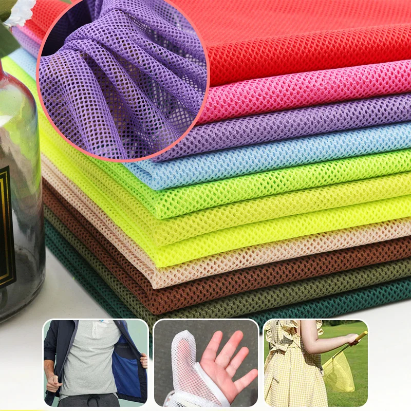 100x155cm Net Fabric Honeycomb Mesh Cloth Cushion Knit Interlining Clothing T-shirt Bag Curtains DIY Sewing Material Mesh Fabric