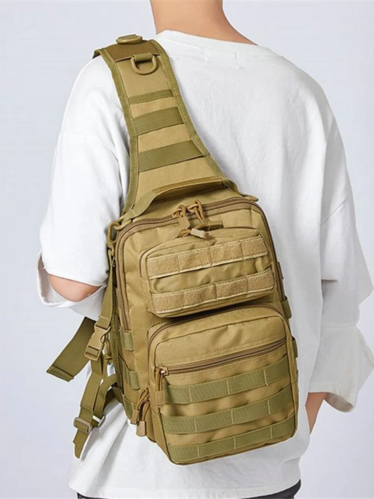 Tactical Military Fan Multi-Functional Diagonal Hanging Bag Chest CS Cycling Climbing Bag Fiing Wild Battle Single oulder...