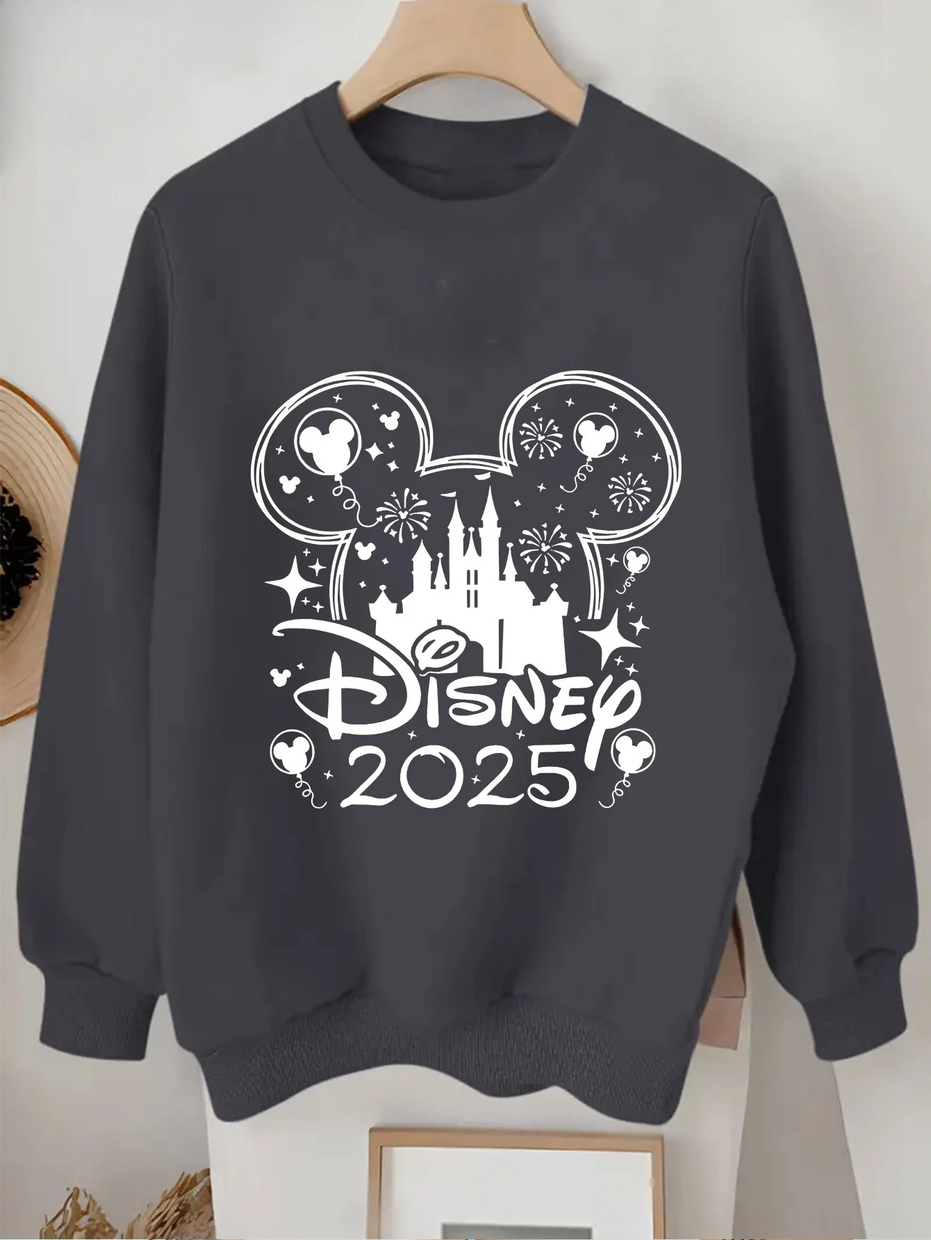 Disney Mickey Friend Castle Sweatshirt Dames Heren Hoodie Pullover Casual Top Herfst Winter Fleece Oversized Unisex Paarjassen