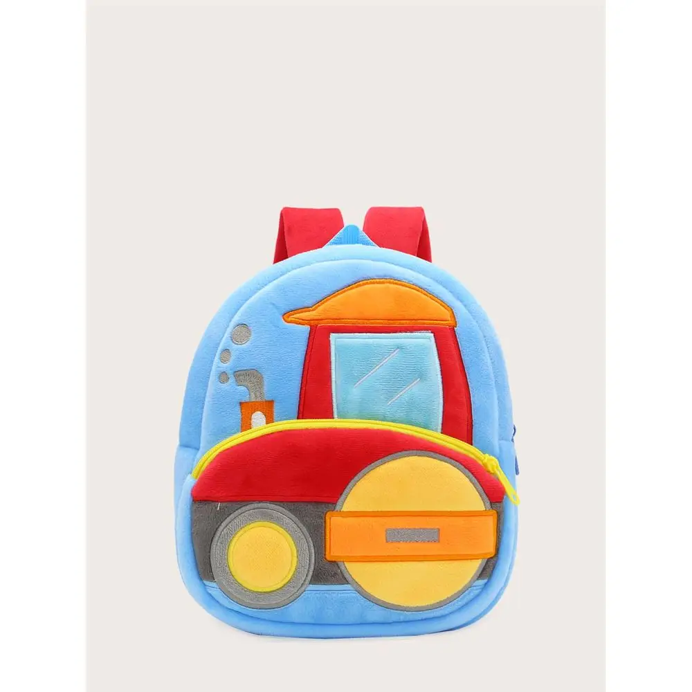Cartoon Cute Roller Truck Backpack, Suitable For 24 Years Old Boys And Girls, Daily Use