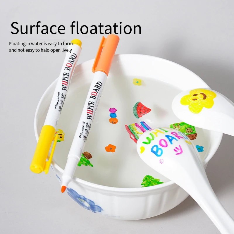 12-Color Large Capacity Children's Water Painting Watercolor Erasable Water-Based Magnetic Levitation Pen Students' Stationery