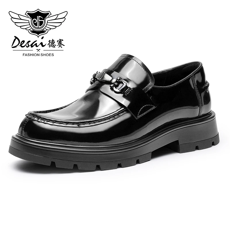 

DESAI Fashion Shiny Men Loafers Anti Slip Luxury Design Casual Shoes For Man Black Spring Autumn Male Dress Shoes 2023