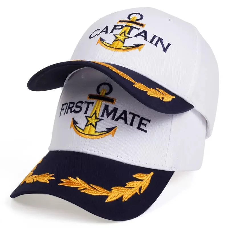 Unisex CAPTAIN/FIRST MATE Embroidery Baseball Caps Spring And Autumn Outdoor Adjustable Casual Hats Sunscreen Hat