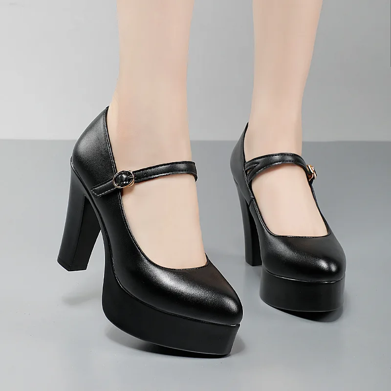 

9 см, 11 см, 13 см, маленький размер 32–43, новые туфли из мягкой кожи на платформе, туфли-лодочки на платформе, осень 2022, туфли на высоком каблуке, модель платья, вечерние