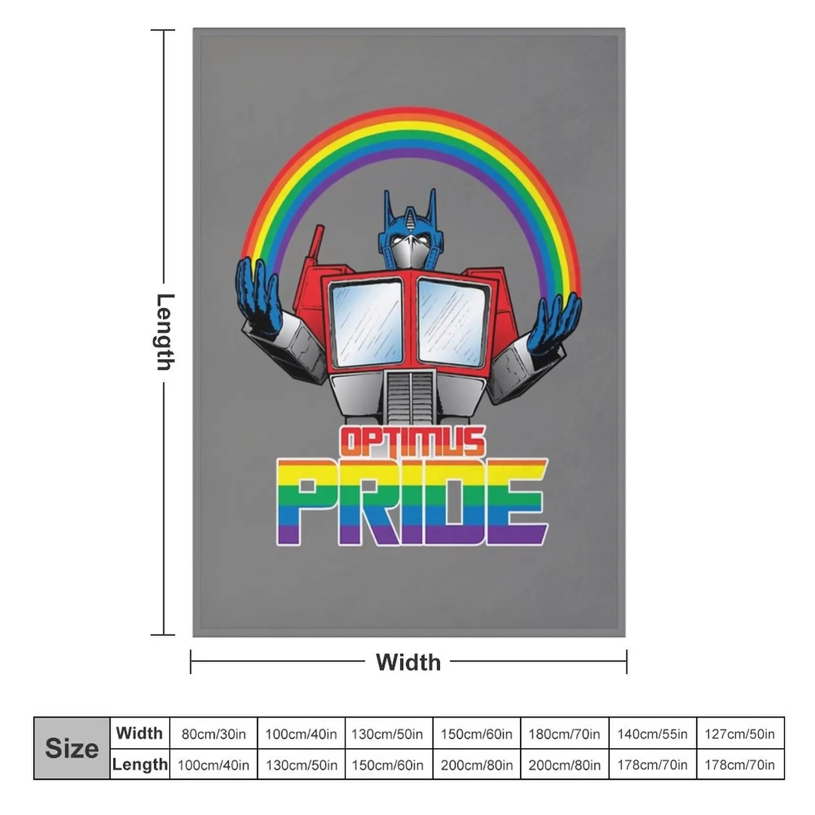 Optimus Pride Throw Blanket Bed Kid'S Camping Blankets