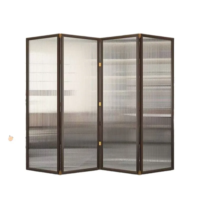 

Простая современная перегородка из акрилового стекла, складная мобильная крышка из цельного дерева, офисный отель