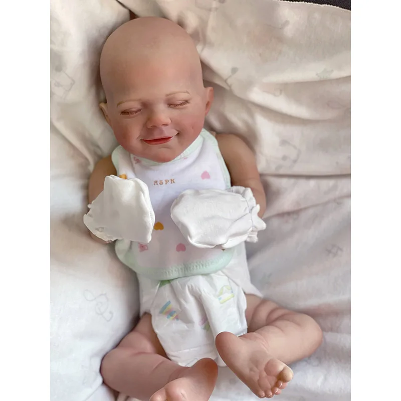 

48cm Full Vinly Body April Reborn Baby Doll Already Finished Doll with 3D Skin Venis Painting Handmade Doll Toys Muñecas Reborn