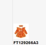 Baby Girls My First Halloween Outfit  Ruffle Long Sleeve Square Neck Pumpkin/Ghost Embroidery Romper Dress and Headband Set