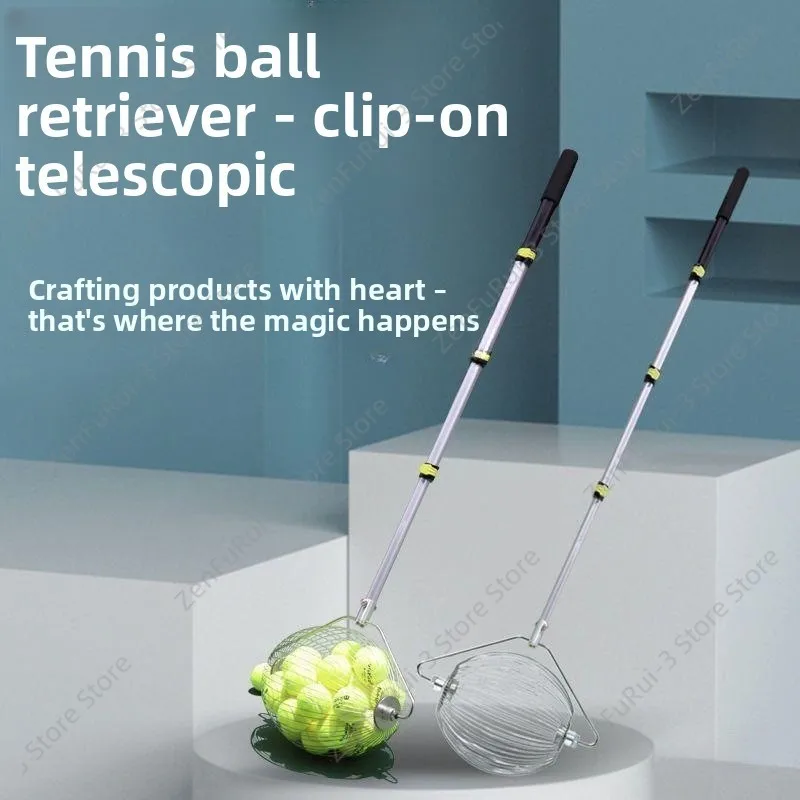 Telescopic Rolling Ball Picker Adjustable Ball Collecting Basket For Tennis Table Tennis Fruit Harvesting Tool