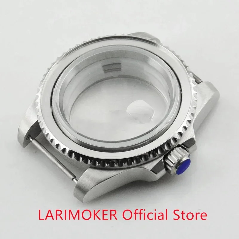 LARIMOKER 40mm Silver Stainless Steel Watch Case Fit ETA 2836,DG2813/3804,Miyota 8215 PT500 NH35 Series Movement