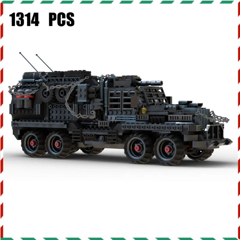 

Post-Apocalyptic War Rig Building Blocks Carzy Max Desert Warrior Car Model Kit, Creative DIY Construction Toys for Teens Adults