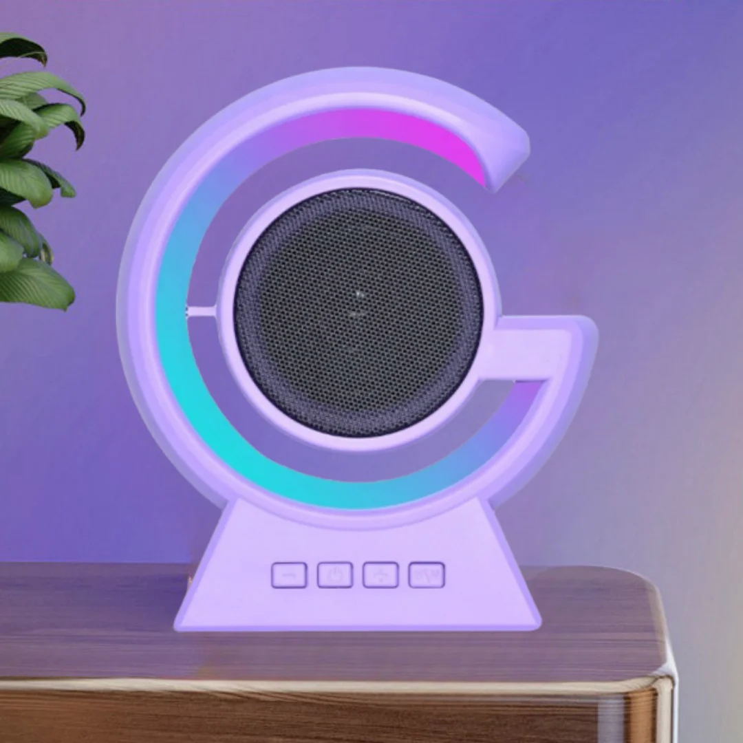 

Purple Speaker Mobile Phone Home Outdoor Mini Portable Wireless Bluetooth Speaker Subwoofer Exquisite LED Speaker for Camping