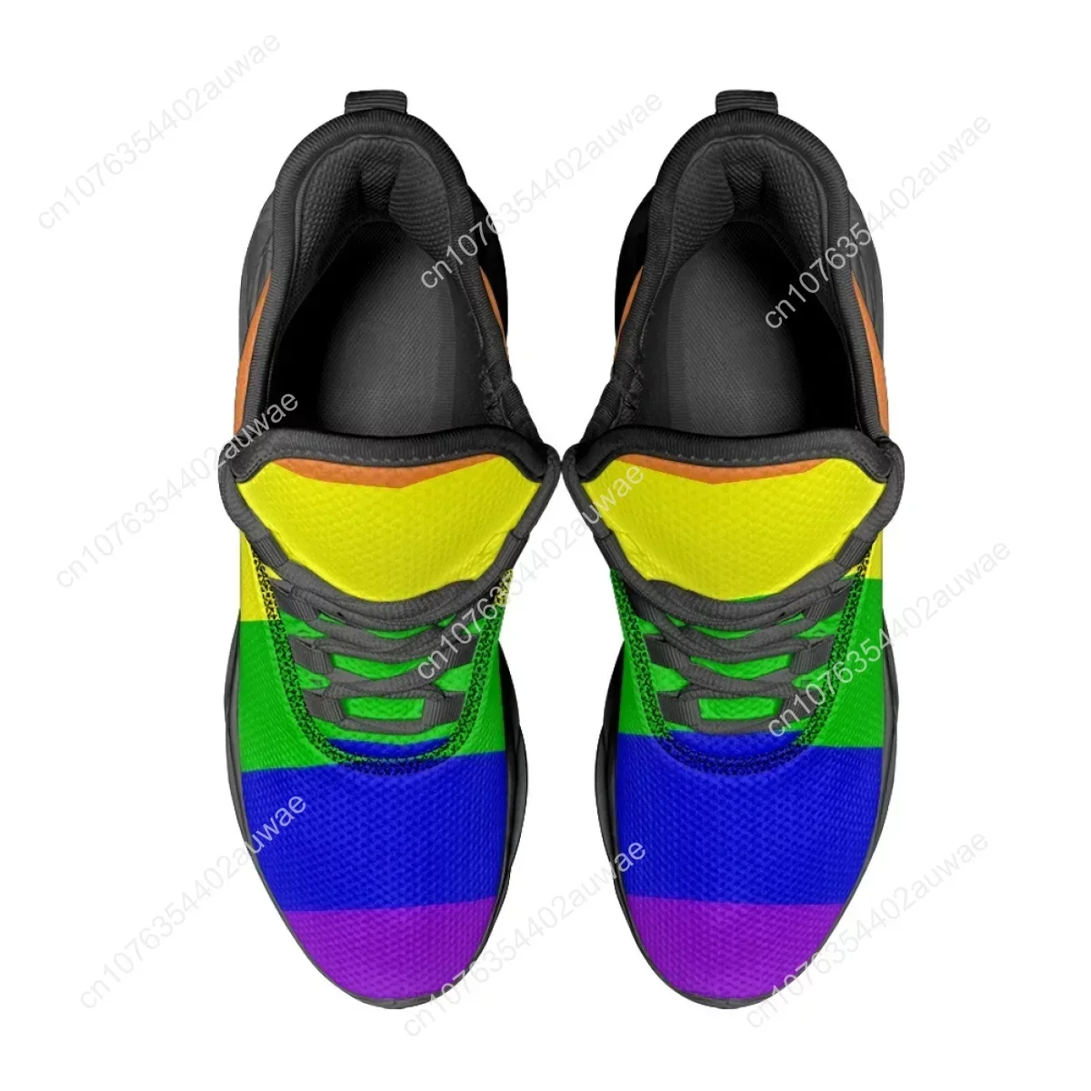 Men Shoes Sneakers Colorful Rainbow Gay Pride Breathable Leisure Male Lace Up Flats Non-slip Footwear Zapatos Hombre