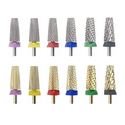 1Pcs 4 In 1 Large Umbrella Carbide Nail Drill Bit Milling Cutter Professional Manicure Electric Rotary Tungsten Nails Tool Files