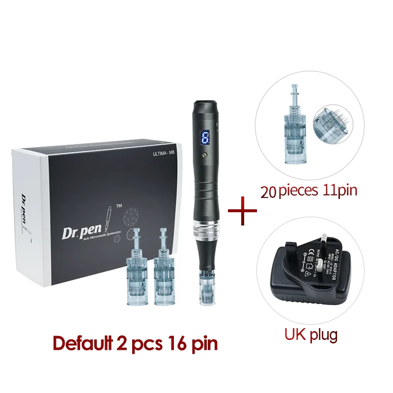 Dr pen Ultima M8 With 22 Cartridge Wireless MTS Derma Microneedle Pen Kit Professionals Use Beauty Machine Needle length 0.25 mm image 3