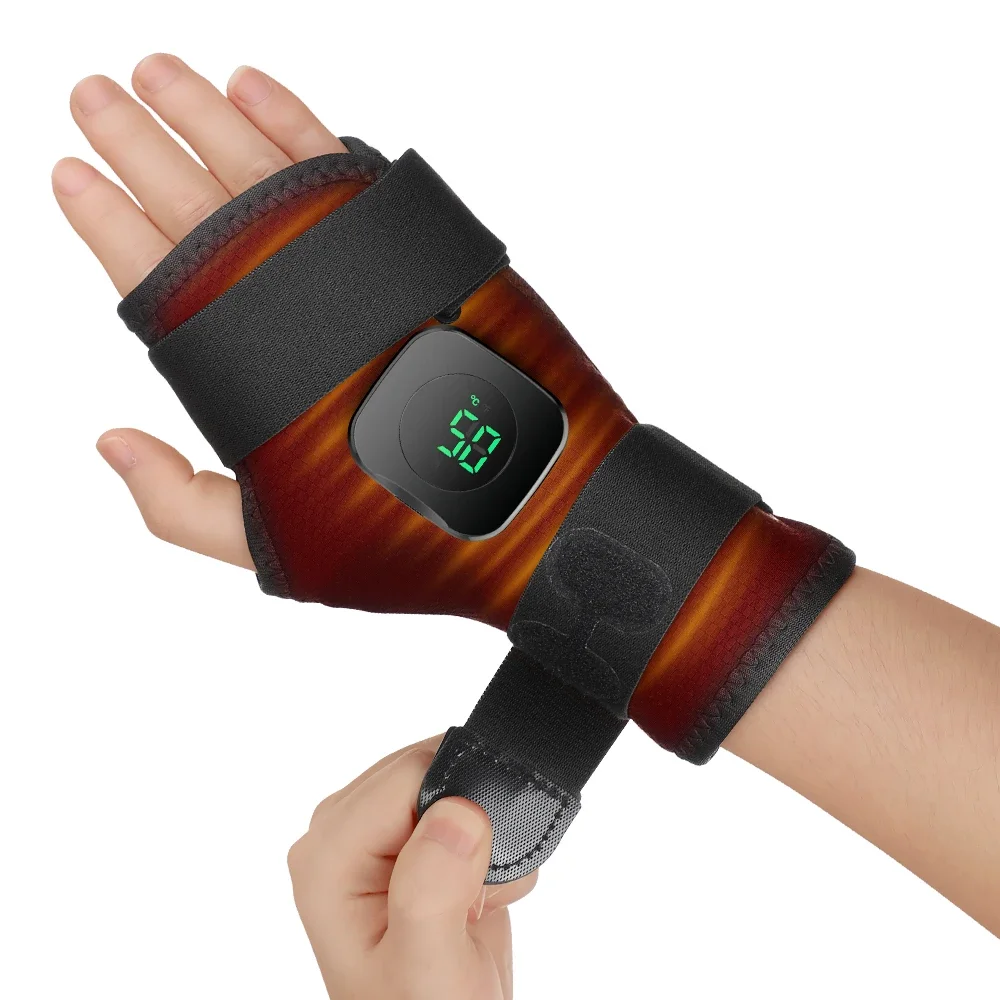 

1/2PCS Electric Heating Wrist Brace 3 Level Hot Compress Wrist Guard Protector Wrap Magnetic Controller Heated Warmer Wristband