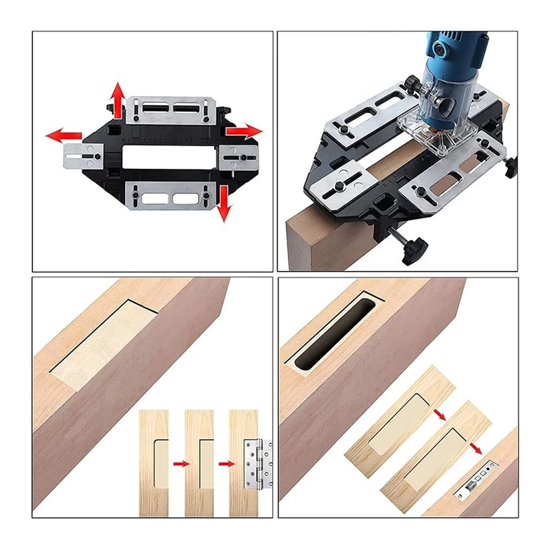 Door Hinge Jig Slotting Locator Wooden Door Hinge Hole Guide Door Lock Jig For Door Lock