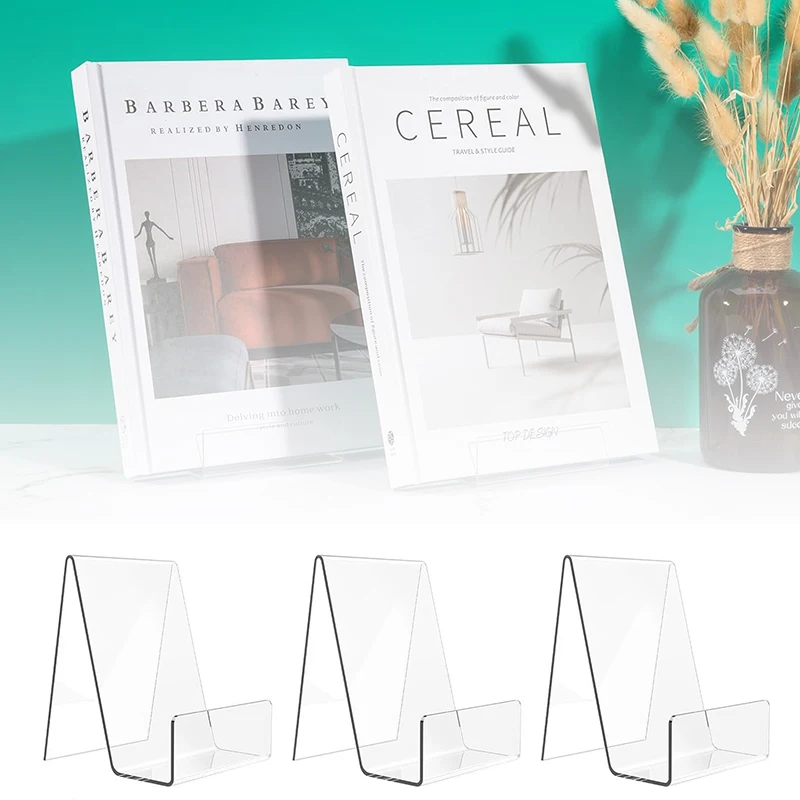 1 soporte de exhibición acrílico para cómics, revistas y portátiles: soporte de presentación transparente, duradero y multifuncional