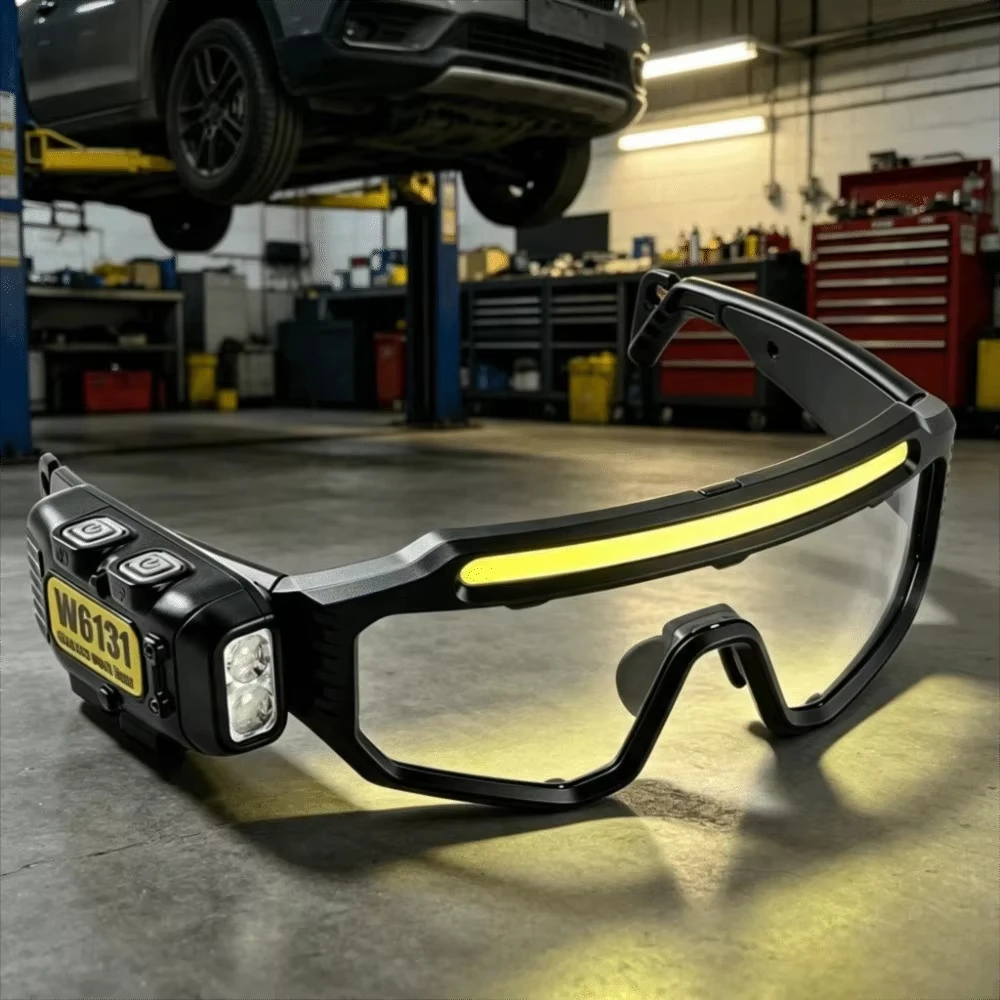 Multifunctional Safety Work Light Rechargeable Headlamp Waterproof Head Flashlight Work Repair Lamp ﻿Eyewear Glasses Light