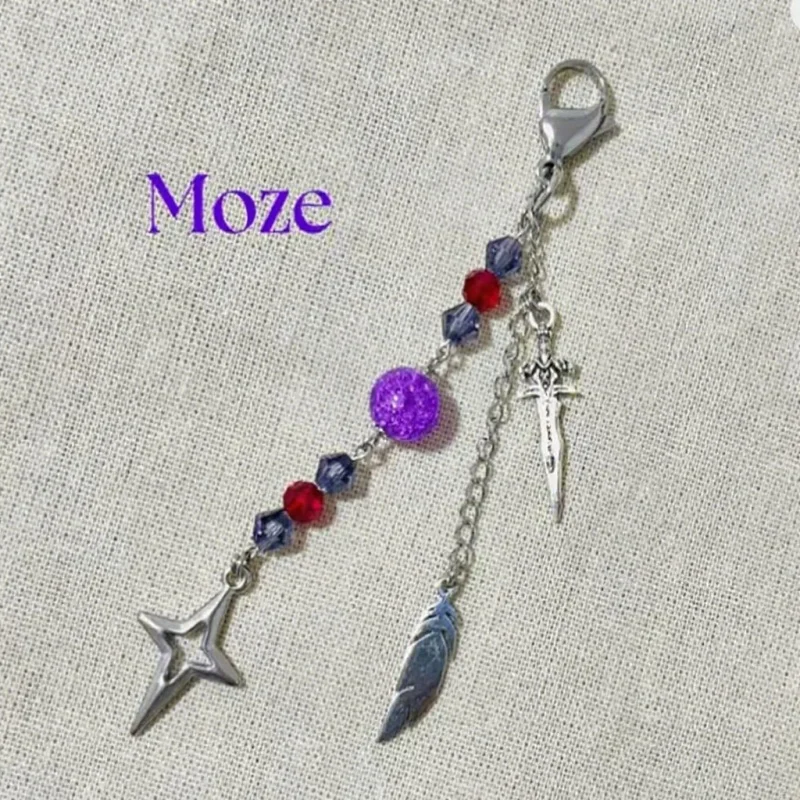 Gens Flins-Skirk-moze  Keychain - Fish Tail Phone Strap Cute Mermaid Bag Charm Anime Cosplay Jewelry