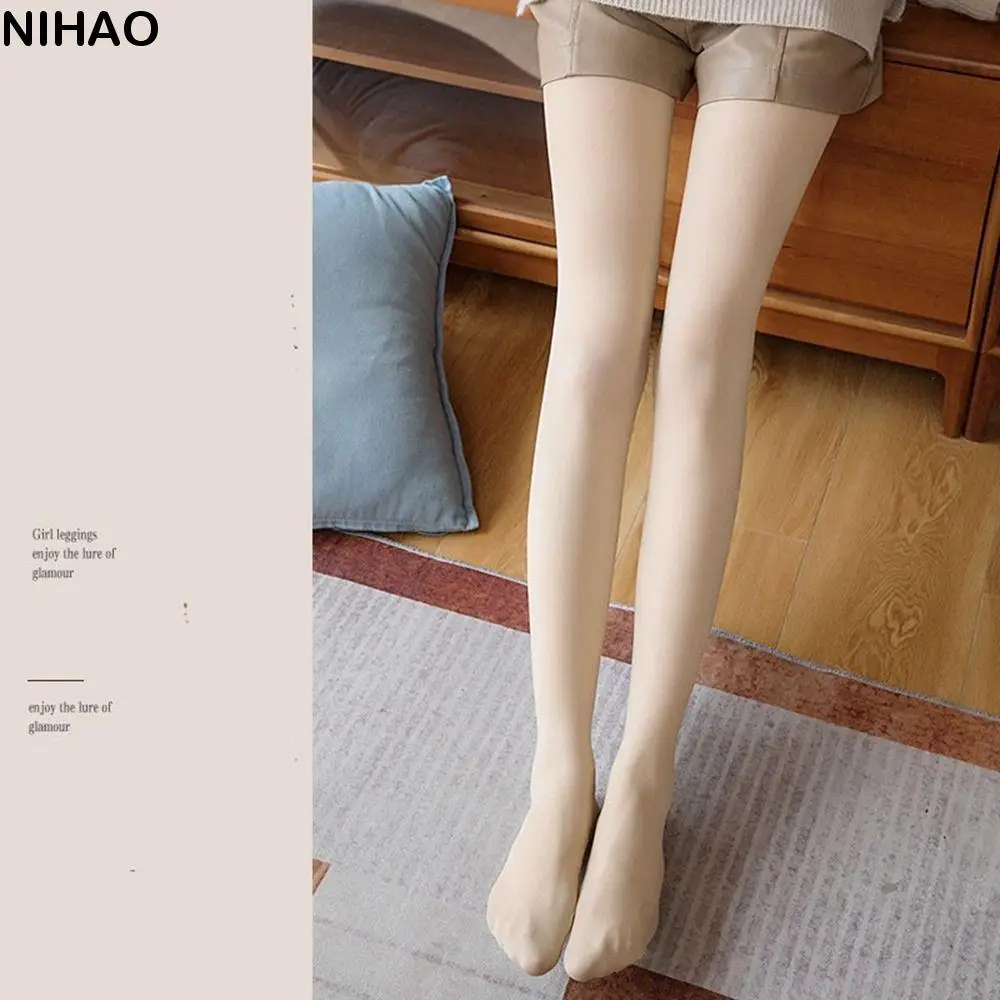 

Bottoming Pants Plus Velvet Skin Color Nude Thicken Nudity Thermal Pantyhose Bare Leg Artifact Women Stockings Winter Pantyhose
