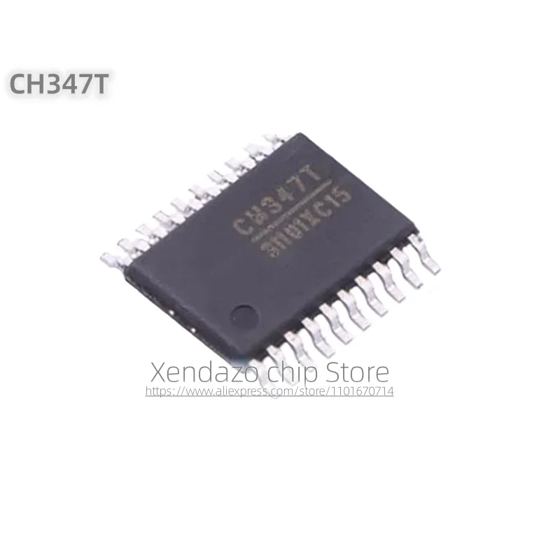 2pcs/lot CH347T TSSOP-20 package Original genuine USB to 8 serial port chip