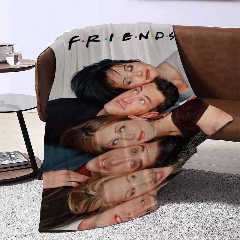 

Friends Tv Show Sofa Blankets & Throws Bedroom Machine Washable Anime Blanket Furry 3D Printing Throw Fluffy Soft Bed Baby Beds