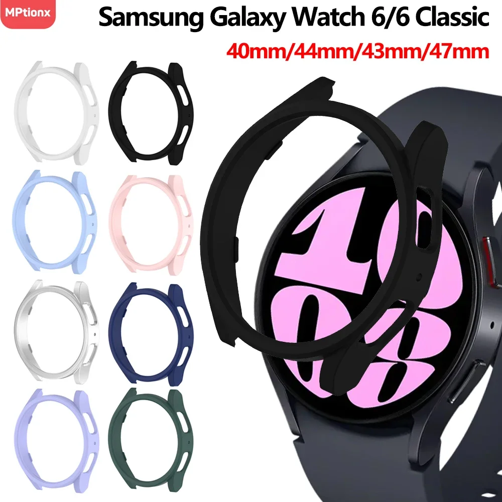 Etui do Samsung Galaxy Watch 6 Classic 47 mm 43 mm Screen Protector PC Bumper All-Around Galaxy Watch 6 40 mm 44 mm Akcesoria