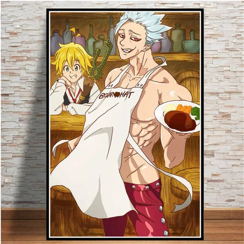 New THE Seven Deadly Sins Classic Japan Anime Comic Poster Wall Art Painting Canvas Picture Prints Living Home Room Decor