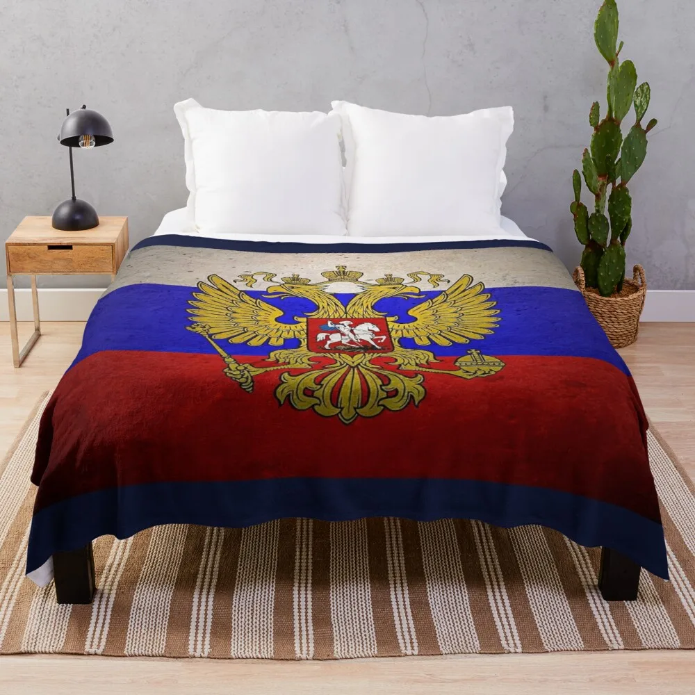 

Russian Flag, Russia Throw Blanket Cute Blanket Fleece Bkanket Luxury Thicken Fleece Blanket