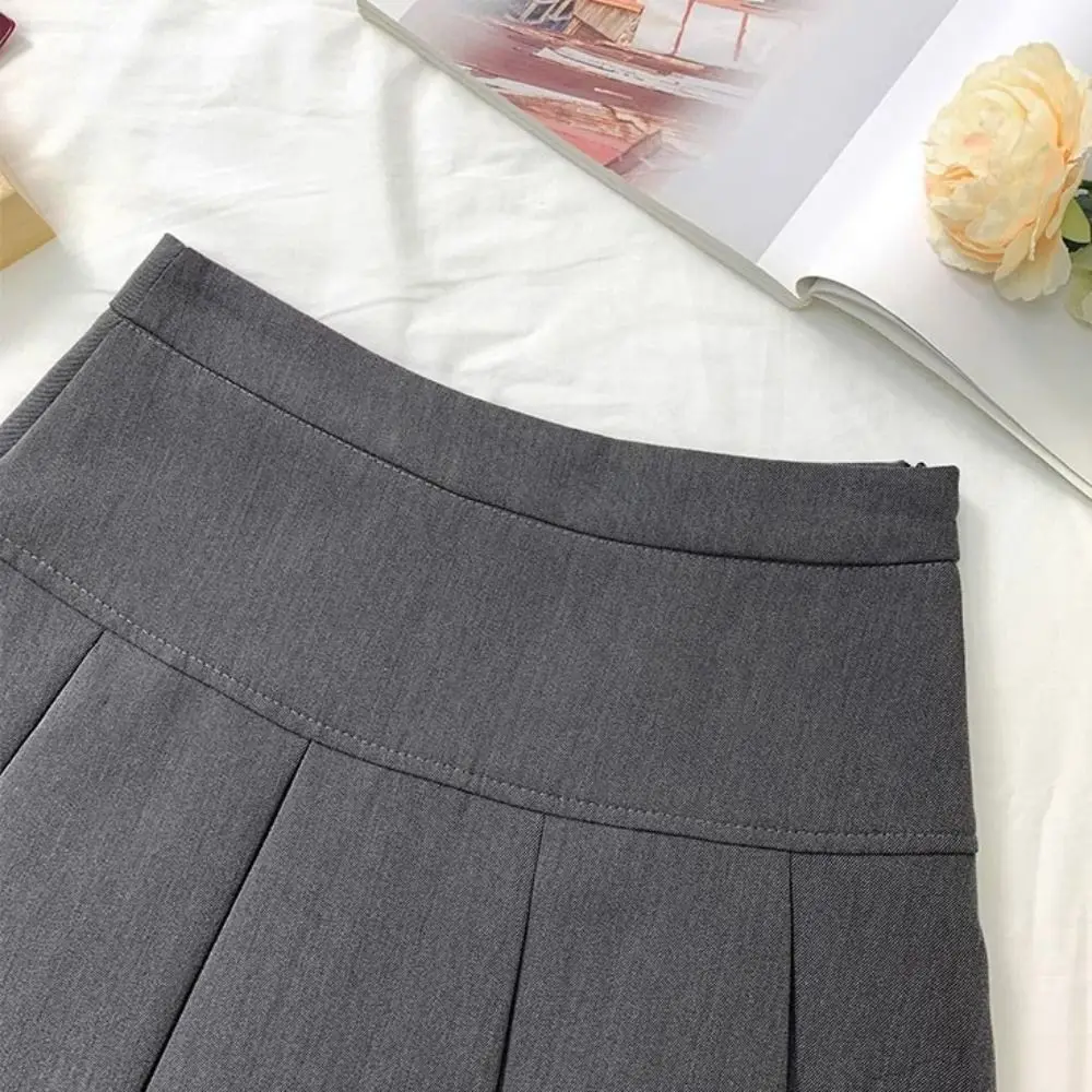 

Fashion High Waist Pleated Mini Skirts Short Dress Y2k Simple Preppy Style Skirts Solid Color A-line JK Short Skirt Outdoor