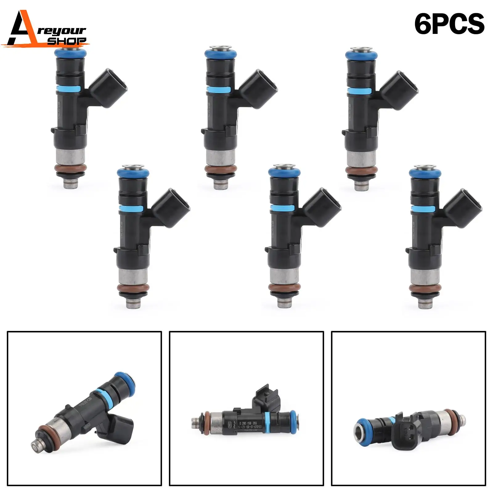 

Areyourshop 6PCS Fuel Injectors fits for Ford Explorer Ranger for Mazda B4000 4.0L V6 CM5147 822-11193 Car Accessories Parts