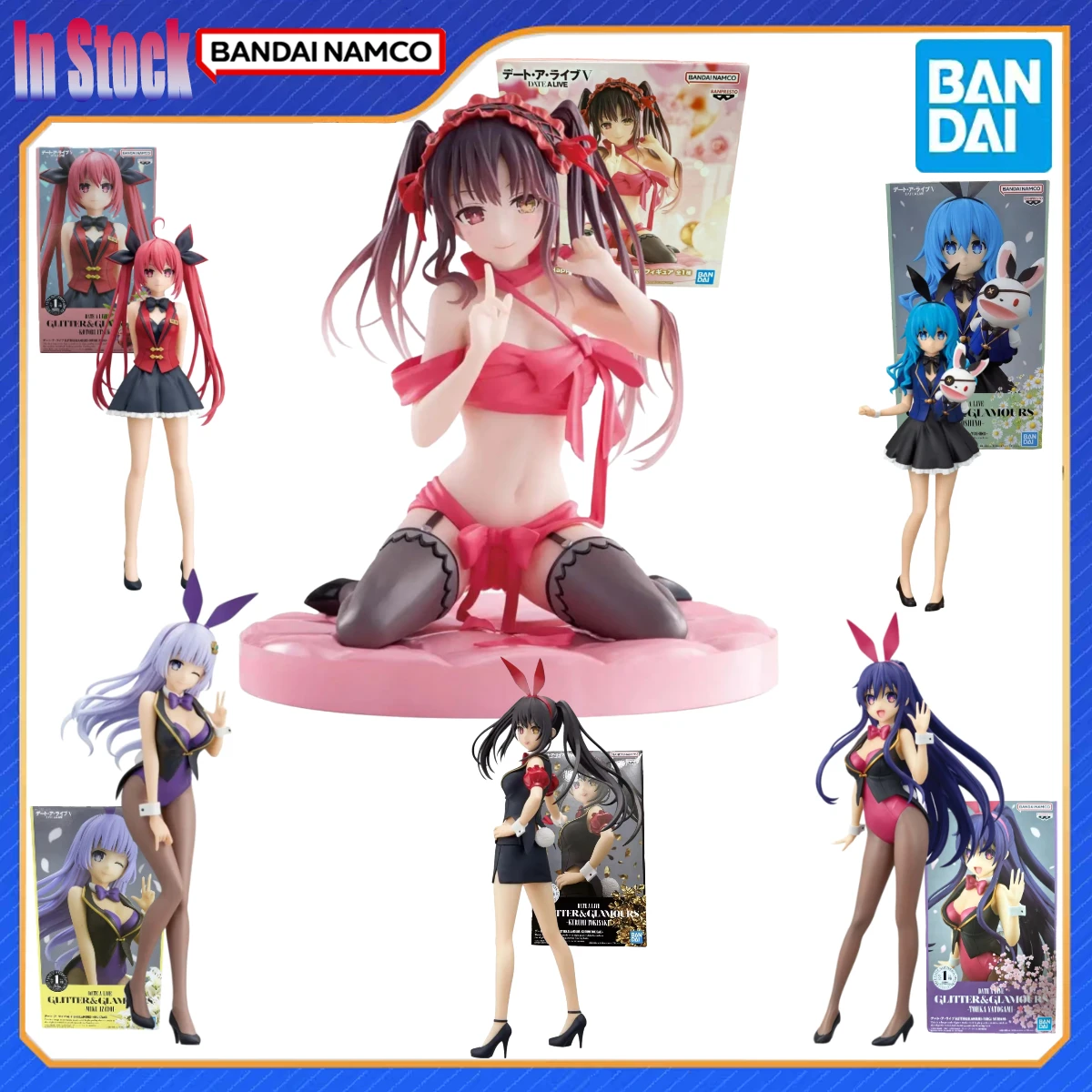 

Original Genuine Bandai Anime DATE A LIVE Nightmare Tokisaki Kurumi Kotori Itsuka Action Figure Model Kits Gift for Boy Girl