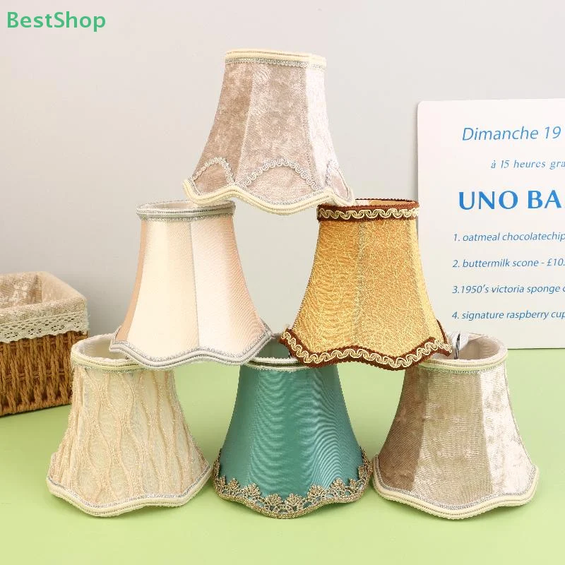 

〔Rebecca〕Retro Chandelier Fabric Lampshade Nordic Style Modern Lamp Cover For Home Decoration