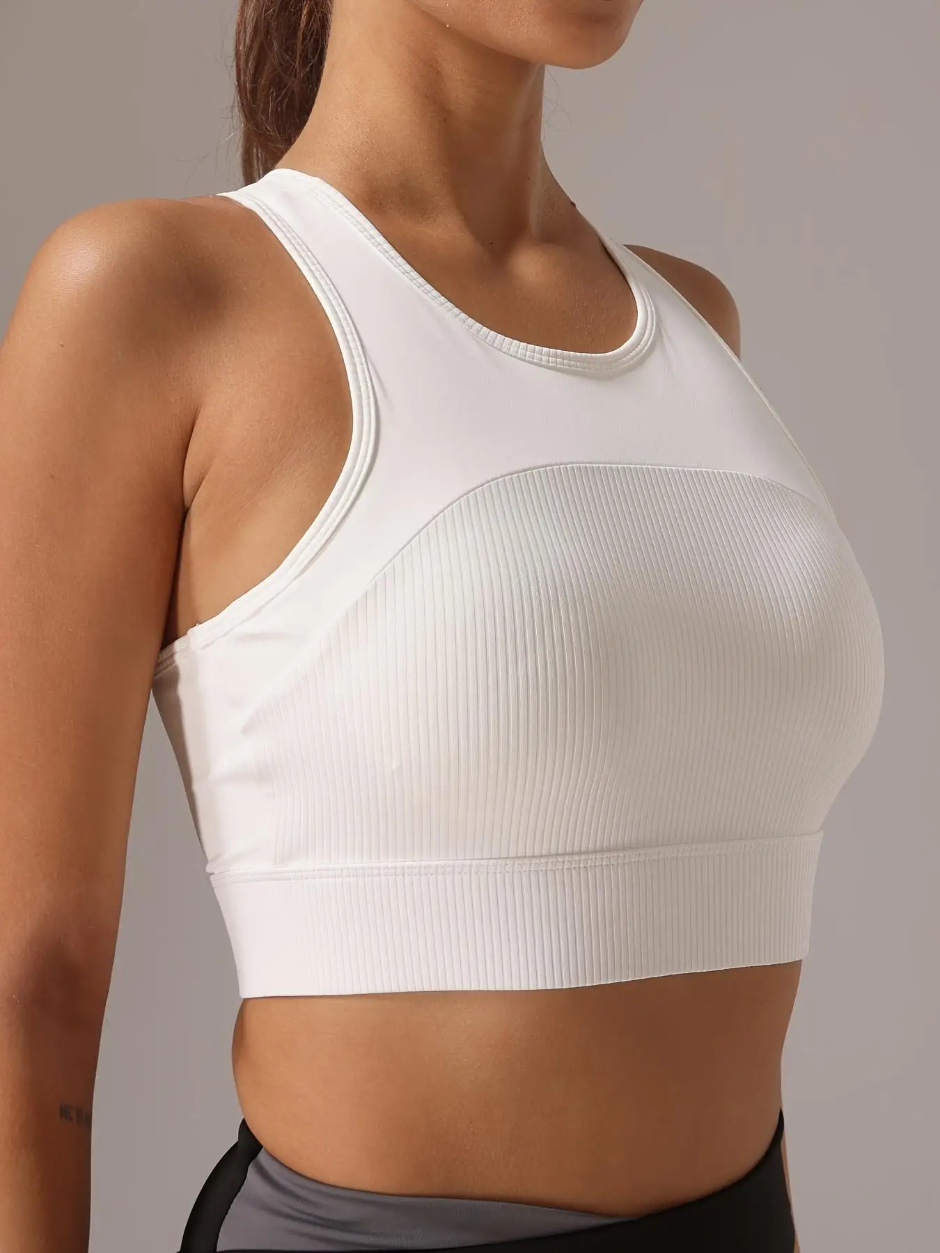 Women's Patchwork Print Sports Bra, Breathable Comfortable Sports Bra with Removable Chest Pad, Ladies Sportswear for Indoor Out