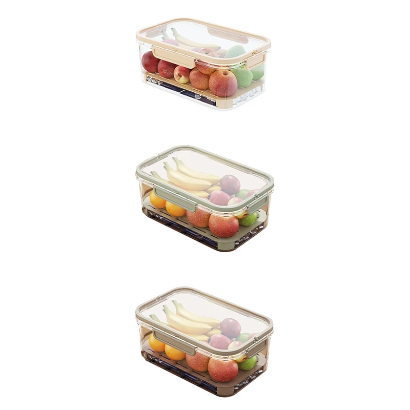 

Portable Refrigerator Fresh-Keeping Box,Large-Capacity Portable Crisper With Handle,Fruit Storage Containers For Fridge