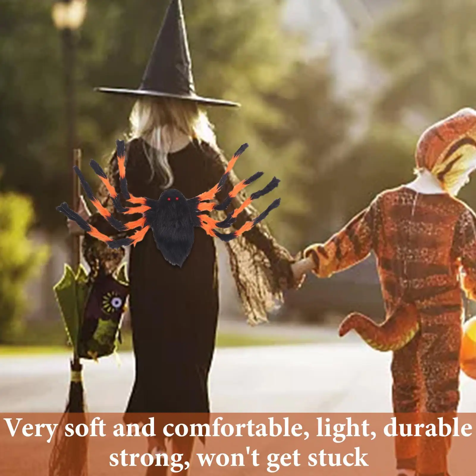 할로윈 거미 배낭 거미 코스프레 캔디 보관을위한 현실적인 플러시 배낭 할로윈 어린이 여성 남성 가장 무도회