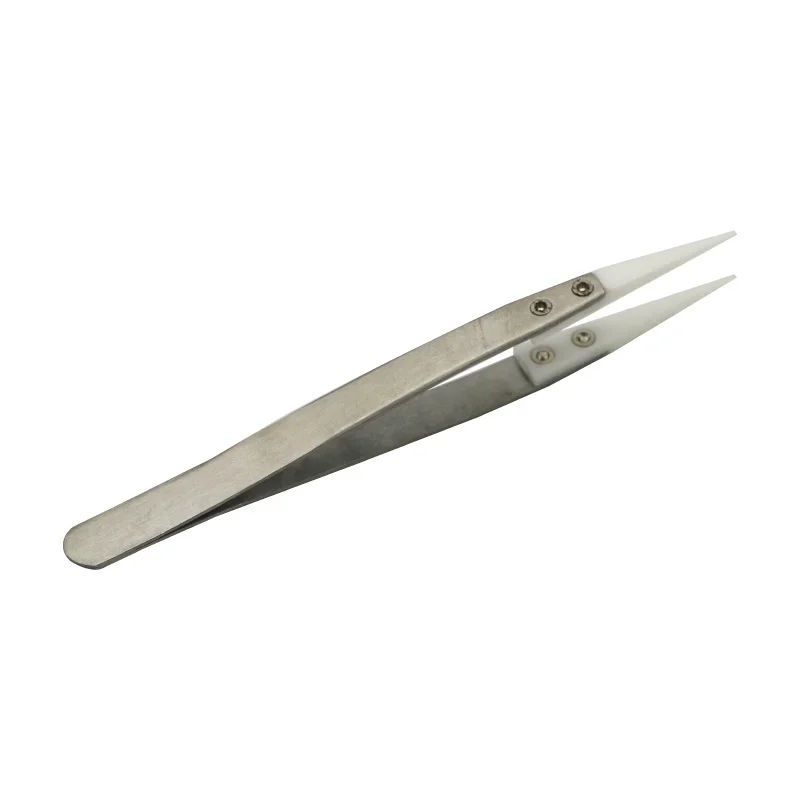 Non Conductive Ceramic Tweezers IC SMD SMT Tweezers Heat Resistant 1000 Degree Hand Tools For arduino Board Module