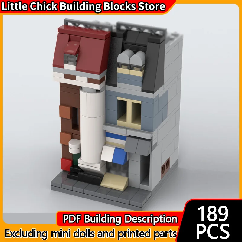 Modelo City Street View, bloques de construcción MOC, arquitectura, Mini tienda de mascotas, tecnología Modular, regalo de vacaciones para niños, traje de juguete para montar